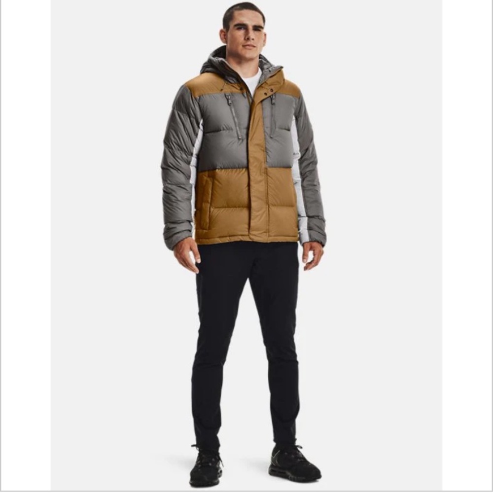 Under Armour® Men’s ColdGear® Infrared Down Blocked Jacket in ANTIQUE OCHRE